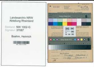 Entnazifizierung Heinrich Boehm, geb. 28.03.1900 (Schuhmacher)