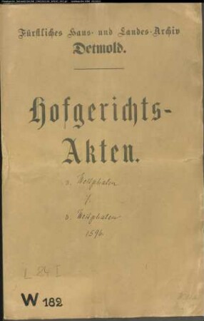 Westphalen, Kaspar Greiff gegen Friedrich Westphalens Witwe Lucie von Donop - Erbschaft