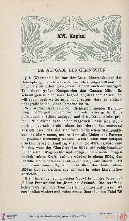 XVI. Die Aufgabe des Geringsten