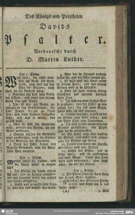 Des Königs und Propheten Davids Psalter$hVerdeutscht durch Martin Luther