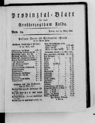 Num. 24., Ausgabe vom 29. März 1816