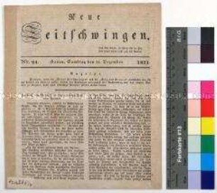 Zeitung Neue Zeitschwingen, Nr. 24 vom 31.12.1831