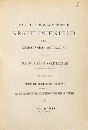 Das electromagnetische Kraftlinienfeld eines kreisförmigen Oscillators