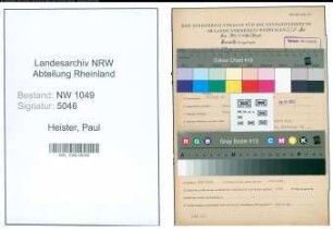 Entnazifizierung Paul Heister , geb. 10.09.1901 (Arzt)