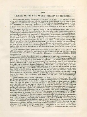 Trade with the West Coast of Borneo