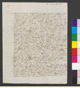 Brief von Seidler, Luise an Goethe, Johann Wolfgang von