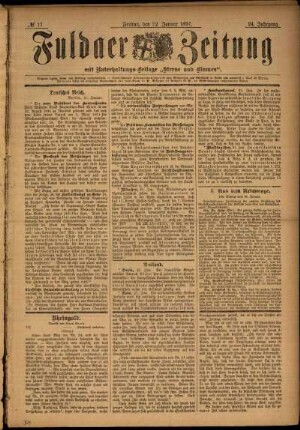 Ausgabe vom Freitag, den 22. Januar 1897.