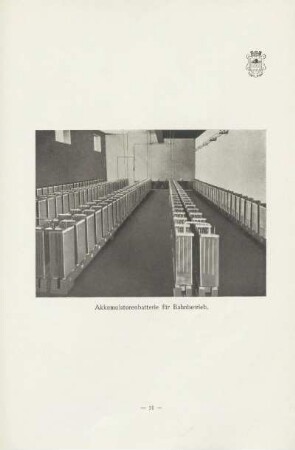 Akkumulatorenbatterie für Bahnbetrieb