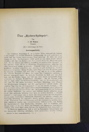 Über "Hystero-Epilepsie".