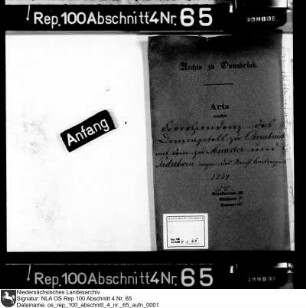 Korrespondenz des Domkapitels zu Osnabrück mit dem zu Münster und Paderborn wegen des Reichskontingents