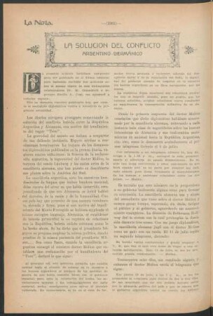 La solución del conflicto argentino-germánico