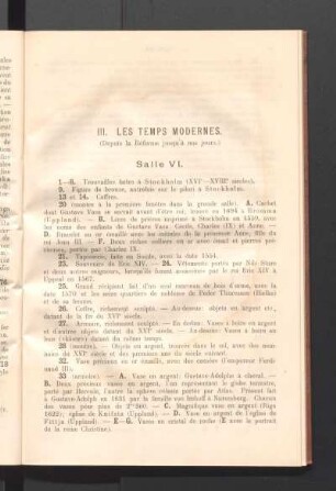 III. Les Temps Modernes. (Depuis la Réforme jusqu' à nos jours.)