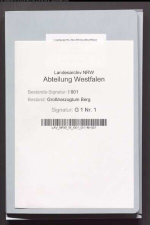 Belege zur Rechnung der Vestischen Arreragekasse pro 1811