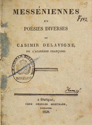 Messéniennes et poésies diverses