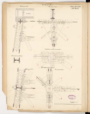 Eisenbahnbrücke in Venezuela Monatskonkurrenz Februar 1889: Kostruktionszeichnungen 1:10; Maßstabsleiste