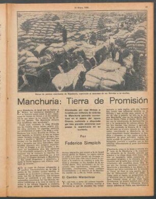 Manchuria: Tierra de promisión
