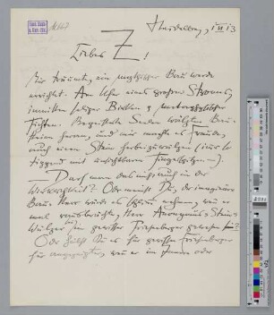 Brief an Ida Dehmel