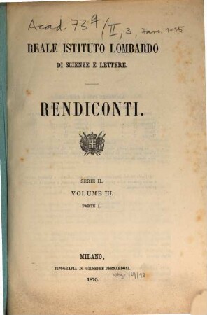 Rendiconti. 3, 3. 1870