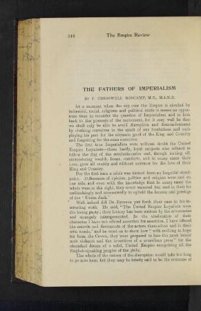 The Fathers of Imperialism.