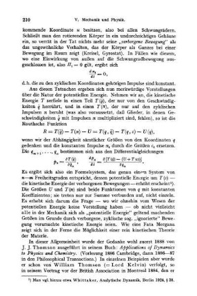 Kinetische Theorie der Materie.