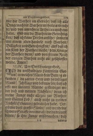 XLIV. Um Verschwiegenheit.