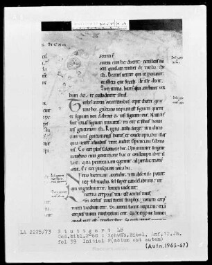 Bibel — Initiale F (actum), Folio 39 recto