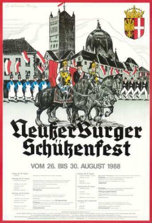 Festplakat Schützenfest Neuss 1988 (Sponsoren)