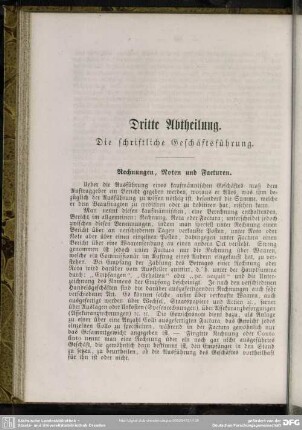 Dritte Abtheilung. Die schriftliche Geschäftsführung