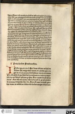 Feria secunda penthecostes.