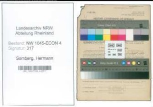 Entnazifizierung Hermann Somberg , geb. 17.06.1907 (Kaufmann)