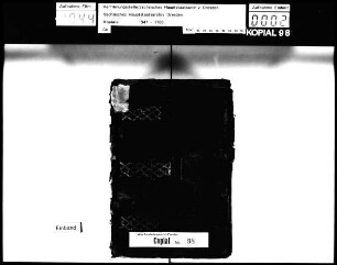5 Teile zu 72, 28, 68, 71, 71 Bl. / Alte Aufschrift: "Receßbuch [Rezessbuch]" (Hand 16. Jh.)