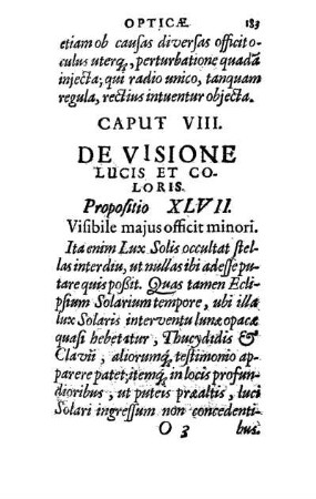 Caput VIII. De Visione Lucis Et Coloris