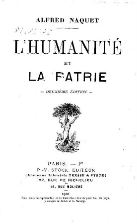 L'humanité et la patrie