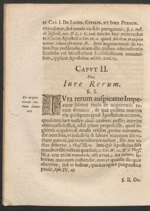 Caput II. De Iure Rerum.