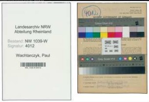 Entnazifizierung Paul Wachtarczyk , geb. 22.03.1916 (Feuerwehrmann)