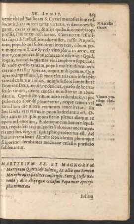 Martyrium SS. Et Magnorum Martyrum Quirici et Iulittae ...