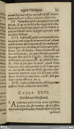 Caput XXVI. De Libertate Christiana