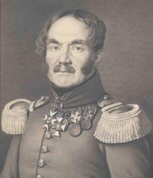 Friedrich von Arnold, Oberst und Kommandeur des Regiments von 1848-1857, Brustbild