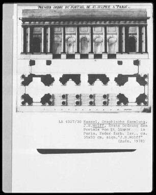 Erste Ordnung des Portals Saint-Sulpice in Paris
