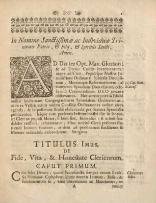 Titulus Imus.
