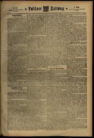 Zweite Ausgabe vom Samstag, den 21. September 1912.