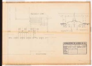 Reichsluftfahrtministerium, Berlin: Treppe V4/Q4L, Kalotten: Grundriss 1:100, Details 1:10