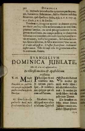 Evangelium Dominica Jubilate.