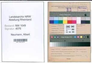 Entnazifizierung Albert Neumann , geb. 03.11.1893 (Technischer Angestellter)