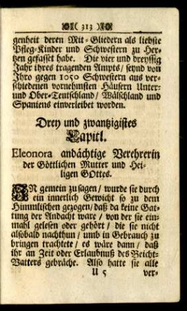 Drey und zwantzigstes Capitl. Eleonora andächtige Verehrerin der Göttlichen Mutter und heiligen GOttes
