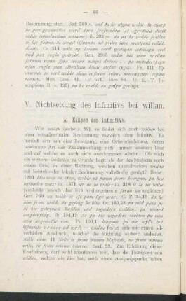 A. Ellipse des Infinitivs.