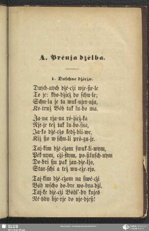 A. Prěnja dżělba