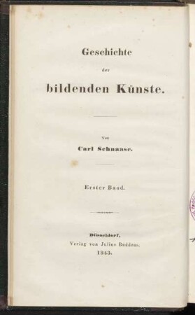 Bd. 1 = [1], Bd. 1: Geschichte der bildenden Künste bei den Alten: Die Völker des Orients