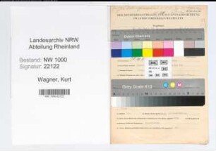 Entnazifizierung Kurt Wagner, geb. 21.11.1892 (Ingenieur)