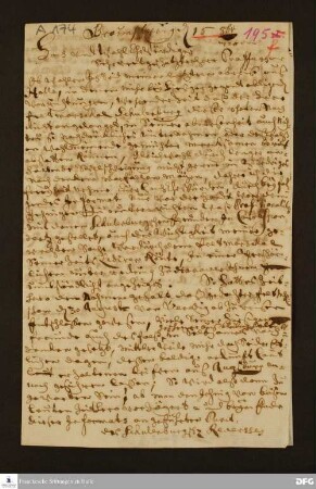 Brief von Graf v. Nostitz an August Hermann Francke.